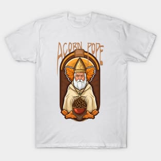 Acorn Pope cute funny graphic illustration design T-Shirt